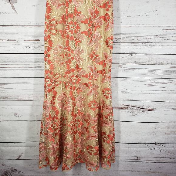 Speechless Floral Lace Strapless Sweetheart Neck Mermaid Dress Size 1 - Picture 5 of 14